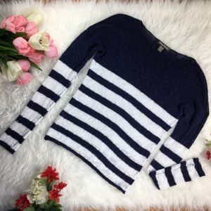 Tommy Bahama Navy and White Striped Sweater